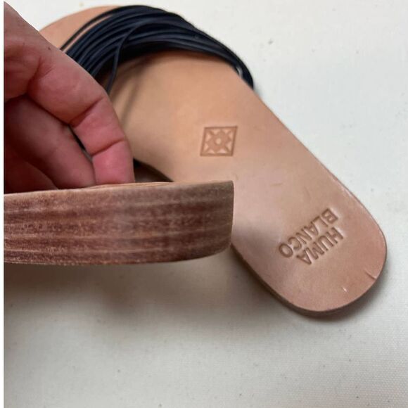 Huma Blanco Black Sandals Sz. 37 (US 6.5) - Picture 5 of 7